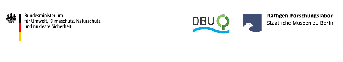 Logobalken mit den Logos vom Bundesumweltministerium, der Deutsche Bundesstiftung Umwelt und dem Rathgen-Forschungslabor