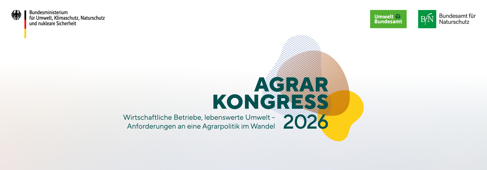 Bild mit dem Keyvisual und den Logos vom Bundesumweltministerium, dem Umweltbundesamt und dem Bundesamt für Naturschutz